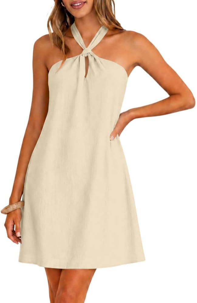 IHOT Halter A-Line Mini Dress